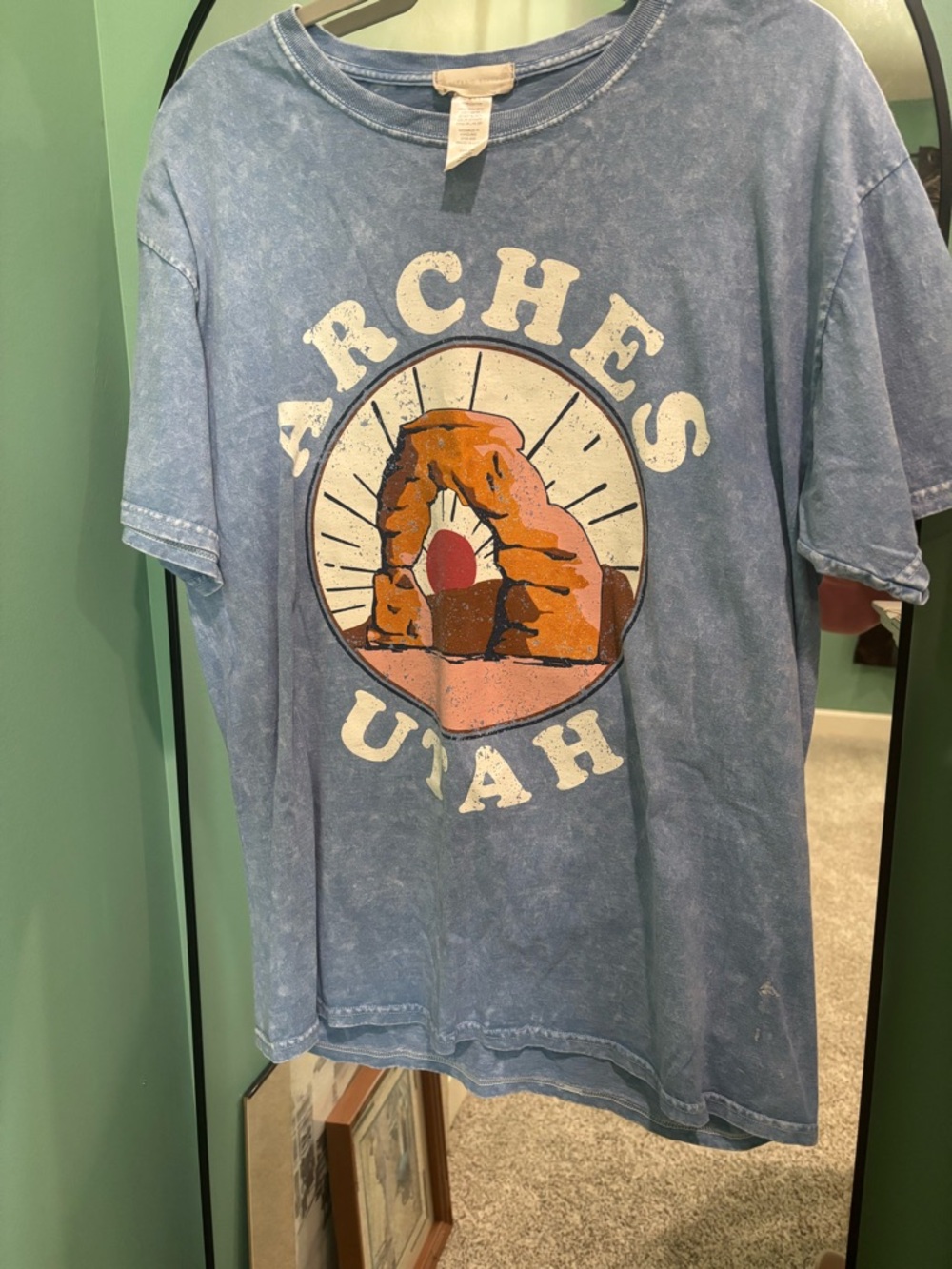 Altar'd State Blue Cotton Graphic Tee